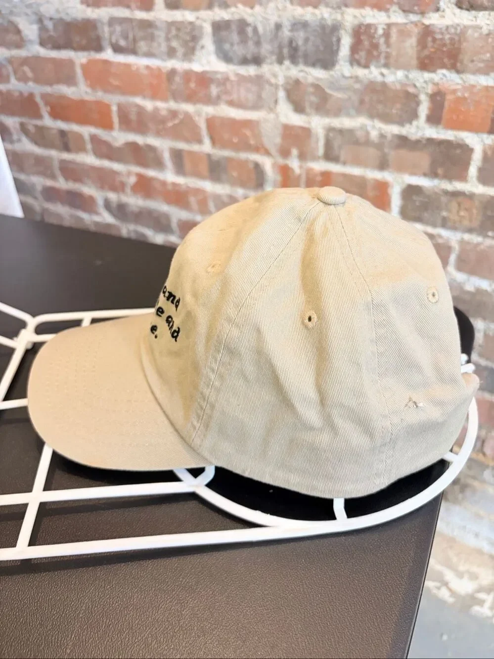 “Never Stand Between Me And My Coffee” Tan Soft Ball Cap Adjustible
